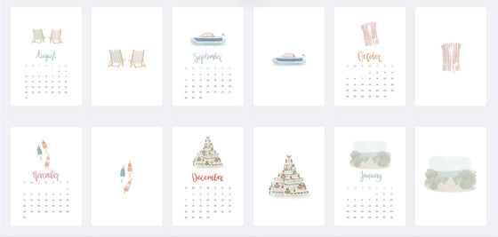 PREORDER 2025-2026 Academic Year Desktop Calendar - From the Coast, With Love