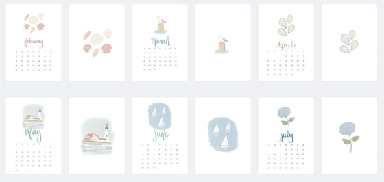 PREORDER 2025-2026 Academic Year Desktop Calendar - From the Coast, With Love