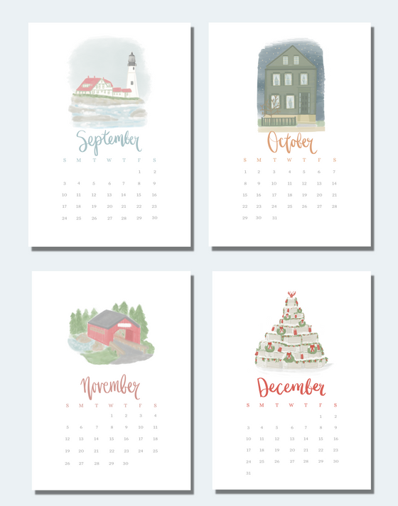 ** PREORDER** 2024 Hello From New England Desktop Calendar