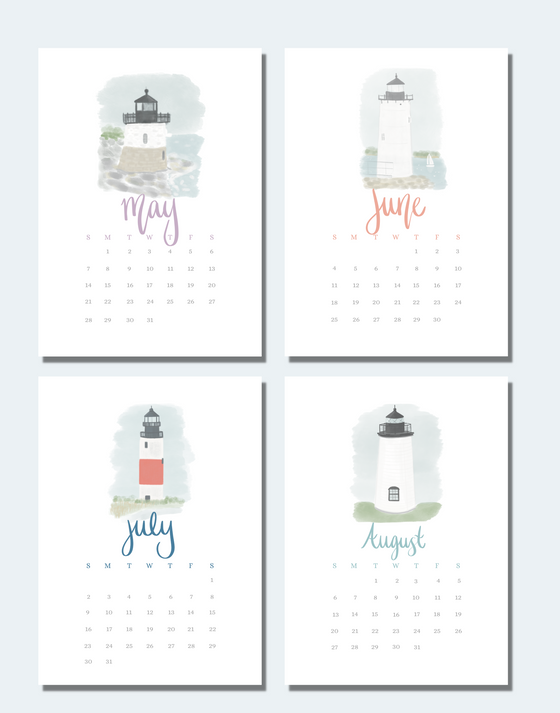 2024 Lighthouses of New England Desktop Calendar