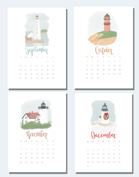 **PREORDER** 2024 Lighthouses of New England Desktop Calendar