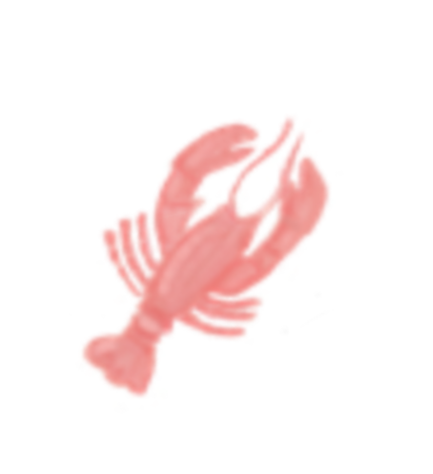 A small pink lobster icon centered on a plain white background.