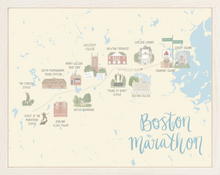  Boston Marathon Map Print
