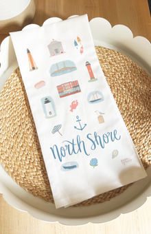  North Shore Massachusetts Tea Towel