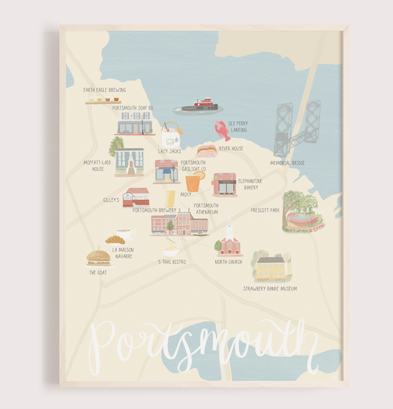 Portsmouth, NH Map Print