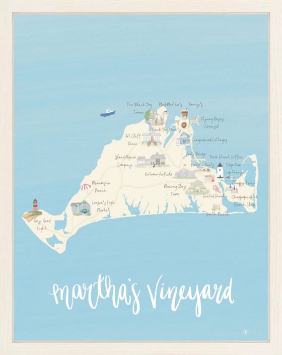 Martha’s Vineyard Map Print