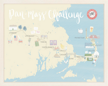  Pan-Mass Challenge Charity Map Print