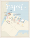 Seaport Boston Map Print (Horizontal or Vertical)
