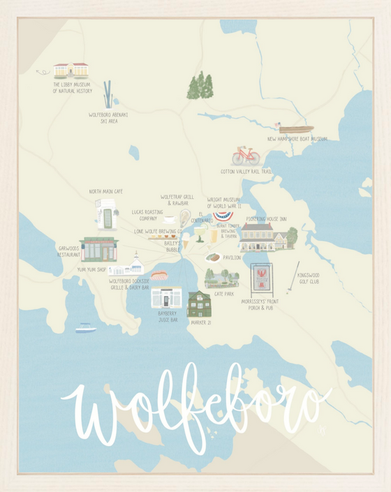 Wolfeboro, NH Map Print