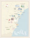 Wells Maine Map Print