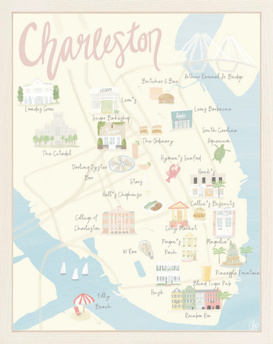 Charleston Map Print