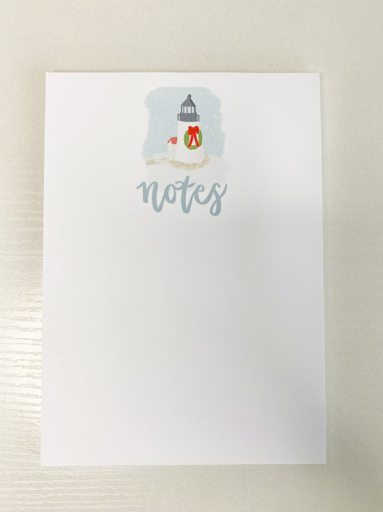 Brant Point Lighthouse Christmas Notepad
