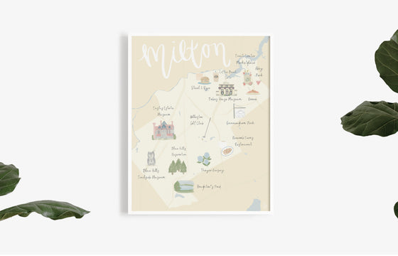 Milton Map Print