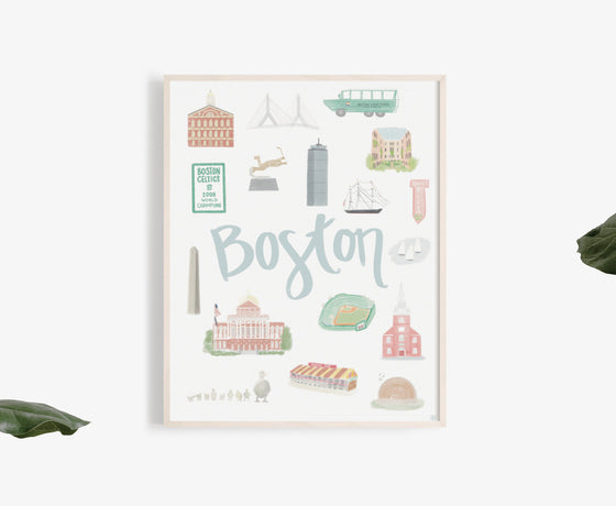 Boston Landmark Print
