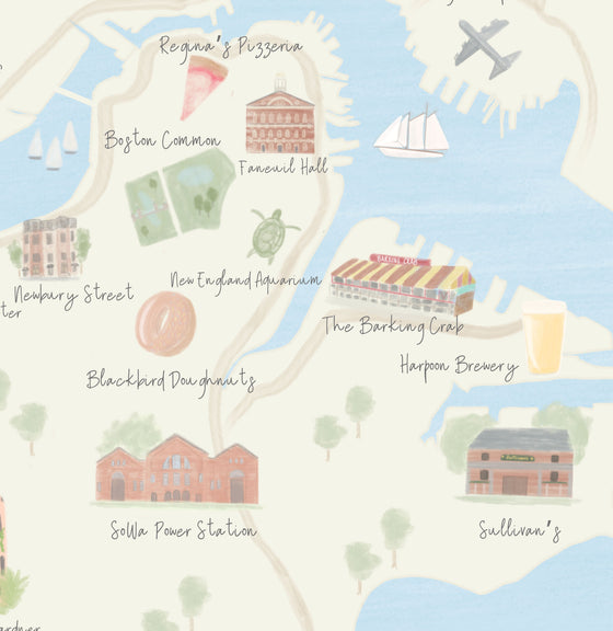 Boston Map Print